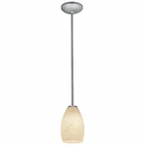 Champagne 1 Light Mini Glass Pendant with Rod by Access - 28012-RR-CHAMP
