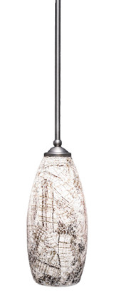 Zilo 1 Light Stem Hung Mini Pendant 12.75 Inch Tall by Toltec - 560-GP-416