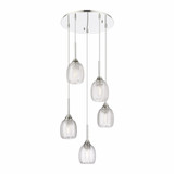 Berkshire 5 Light Cord Hung Pendant 24.5 Inch Tall by Innovations - 323-5P-G323-5