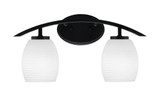 Kurve 2 Light Steel Vanity Light 9.5 Inch Tall by Toltec - 3722-GP-4612