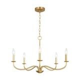 Abells 5 Light Chandelier 18 Inch Tall and 28 Inch Wide by Generation - GLC1205
