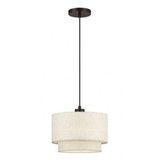 Manorwood 1 Light Pendant 15.5 Inch Tall and 12 Inch Wide by Livex - 41941