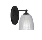 Capri 1 Light Ribbed Glass Wall Sconce 8 Inch Tall by Toltec - 5911-85