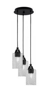 Array 3 Light Steel Small Pendant 10 Inch Tall by Toltec - 1816-MB-9.25