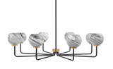 Sandia 8 Light Chandelier 10.25 Inch Tall and 43.5 Inch Wide by Toltec - 6208-1025-435