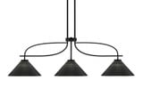 Cavella 3 Light Steel Medium Island Pendant 44.5 Inch Length by Toltec - 3936-MB-4002