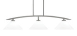 Kurve 3 Light Island Pendant 45.25 Inch Length by Toltec - 3736-GP-306