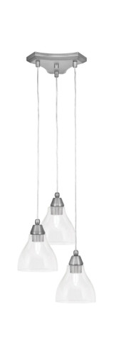 Europa 3 Light Medium Pendant 11.5 Inch Wide by Toltec - 28-115-10