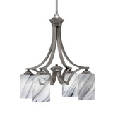 Zilo 4 Light Small Chandelier by Toltec 568-DG-300 - 568-DG-300