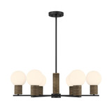 Jarrell 6 Light Chandelier 9.5 Inch Tall and 30 Inch Wide by Savoy House - 1-4080-6