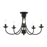 Estate 5 Light 24 Inch Wide Semi Flush Mount by Livex - 42684