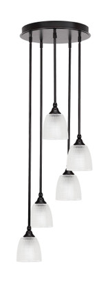 Empire 5 Light Stem Hung Medium Pendant 10.5 Inch Tall by Toltec - 2145-BN-460