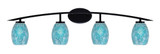 Kurve 4 Light Fusion Glass Vanity Light 40 Inch Length by Toltec - 3724-MB-50