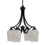Zilo 4 Light Small Chandelier by Toltec 568-DG-4250 - 568-DG-4250