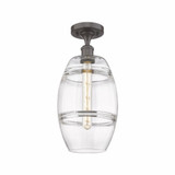 Vaz 1 Light 8 Inch Wide Industrial Semi Flush Mount by Innovations - 516-1C-G557-8