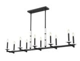 Kaden 10 Light Linear Chandelier 16 Inch Tall and 12 Inch Wide by Z Lite - 3045-10L