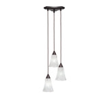 Europa 3 Light Medium Pendant 11 Inch Wide by Toltec - 28-11-875-