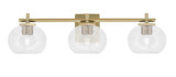 Franklin 3 Light Bath Bar 7.25 Inch Tall and 27.75 Inch Length by Toltec - 1213-725-2775