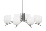 Kurve 8 Light Oversized Chandelier by Toltec 3708-GP-48 - 3708-GP-48