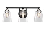 Paramount 3 Light Steel Vanity Light 21 Inch Length by Toltec - 3423-BN-460