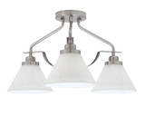Odyssey 3 Light 18 Inch Wide Steel Semi Flush Mount by Toltec - 2607-MB-9395