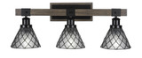 Tacoma 3 Light Art Glass Vanity Light 27.25 Inch Length by Toltec - 1843--1025-2725