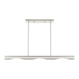 Acra 3 Light Tubular Linear Chandelier by Livex - 45917