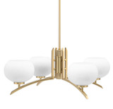 Kurve 4 Light Large Chandelier by Toltec 3704-NAB-20 - 3704-NAB-20