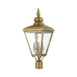 Cambridge 3 Light Outdoor Post Top Lantern 10.63 x 26.75 Inches by Livex - 20433