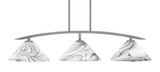 Kurve 3 Light Island Pendant 44.75 Inch Length by Toltec - 3736-GP-2121