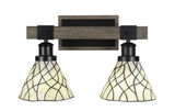 Tacoma 2 Light Art Glass Vanity Light 17.25 Inch Length by Toltec - 1842--1025-1725