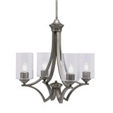 Zilo 4 Light Small Chandelier by Toltec 564-GP-300 - 564-GP-300