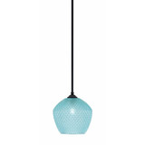 Zilo 1 Light Stem Hung Mini Pendant 8.5 Inch Tall and 7 Inch Wide by Toltec - 560-49-2