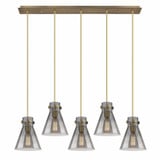 Newton Cone 5 Light Oversized Linear Pendant by Innovations - 125-410-1PS-G411-8
