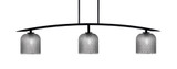 Kurve 3 Light Textured Glass Island Pendant 49.75 Inch Length by Toltec - 3733-MB-491