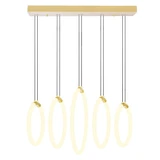 Hoops 5 LED Light Medium Chandelier by CWI - 1273P23