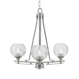 Uptowne 3 Light Small Chandelier by Toltec 323-AS-4100 - 323-AS-4100