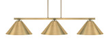 Atlas 3 Light Oversized Island Pendant 49.75 Inch Length by Toltec - 4523-MB-420-CH