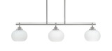 Odyssey 3 Light Oversized Linear Island Pendant 8.25 Inch Tall by Toltec - 2636-39-825-39