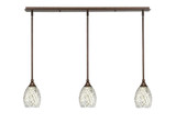 Any 3 Light Steel Linear Pendant 8.5 Inch Tall by Toltec - 36-5-85-3725