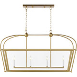 Charleston 4 Light Small Linear Foyer Chandelier by Visual Comfort Studio - 6691004
