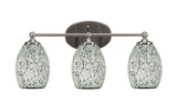 Capri 3 Light Fusion Glass Vanity Light 21.75 Inch Length by Toltec - 5913-102175