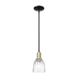Brookfield 1 Light Clear Stem Hung Mini Pendant 10 Inch Tall by Innovations - 716-1S-G442