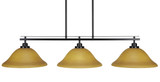 Odyssey 3 Light Oversized Linear Island Pendant 45 Inch Length by Toltec - 2636-45-85-45