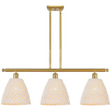 Bristol Natural 3 Light Stem Hung Island 11.63X 36 Inch Wide by Innovations - 516-3I-NBD-9