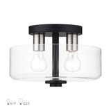 Whitworth 2 Light 12.25 Inch Wide Semi Flush Mount by Livex - 46122