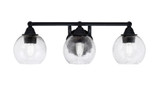 Paramount 3 Light Steel Vanity Light 22.5 Inch Length by Toltec - 3423-7-41