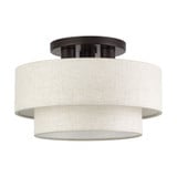 Manorwood 3 Light Large Semi Flush Mount 9.5 Inch and 15 Inch Wide by Livex - 41944