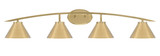 Kurve 4 Light Vanity Light 8 Inch Tall by Toltec - 3724-NAB-421-MB