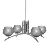 Kurve 4 Light Large Chandelier by Toltec 3704-GP-462 - 3704-GP-462